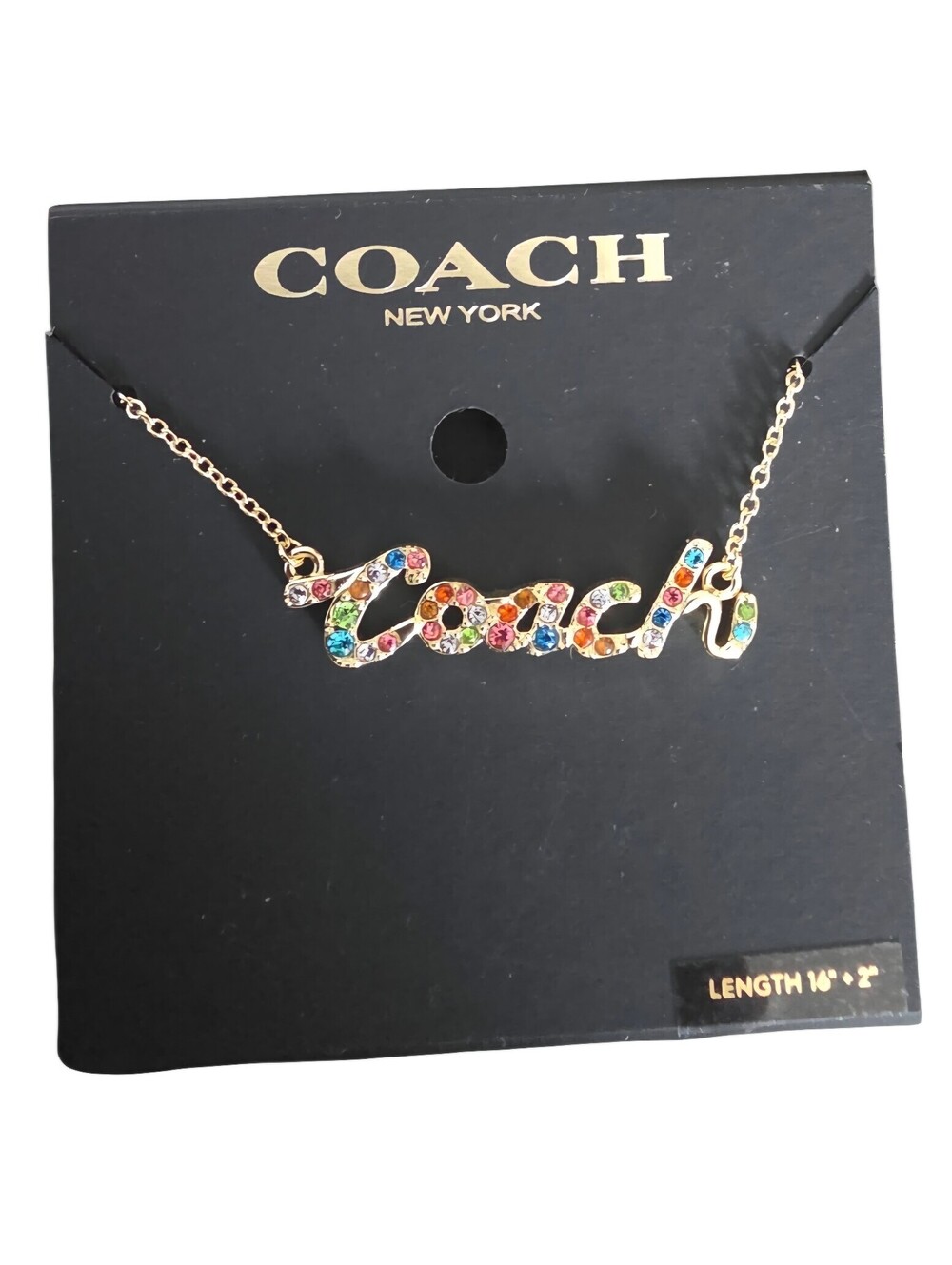 Coach Signature Script Necklace - Picture 2 of 2